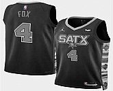 Men's San Antonio Spurs #4 DeAaron Fox Black 2025 Statement Edition Stitched Jersey Dzhi,baseball caps,new era cap wholesale,wholesale hats